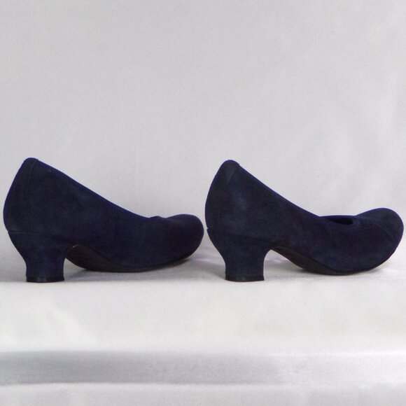 HOTTER COMFORT CONCEPT size 8 MONICA dark-blue suede low-heel pumps - Picture 9 of 15